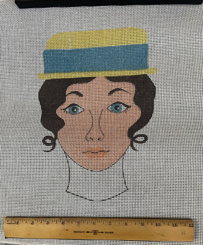 Needlepoint vintage donna - vintage:, con