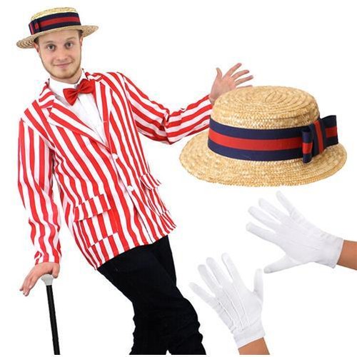 Costume uomo bert rosso bianco - costume,